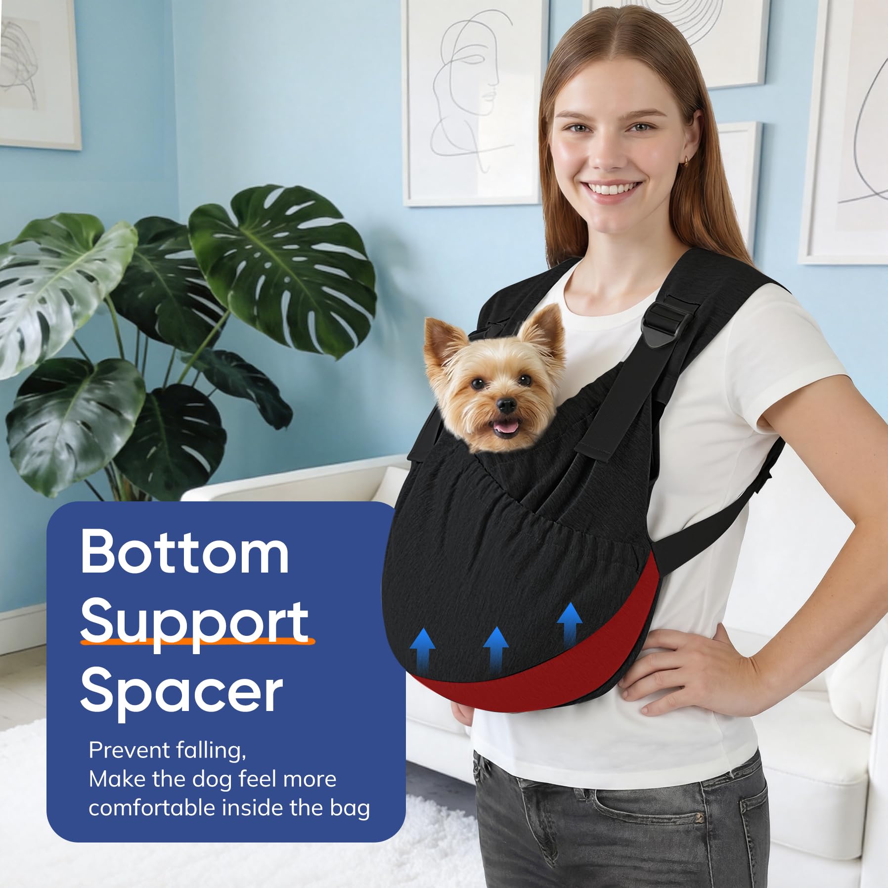 Supet vet-safe wrap provides secure support during visits