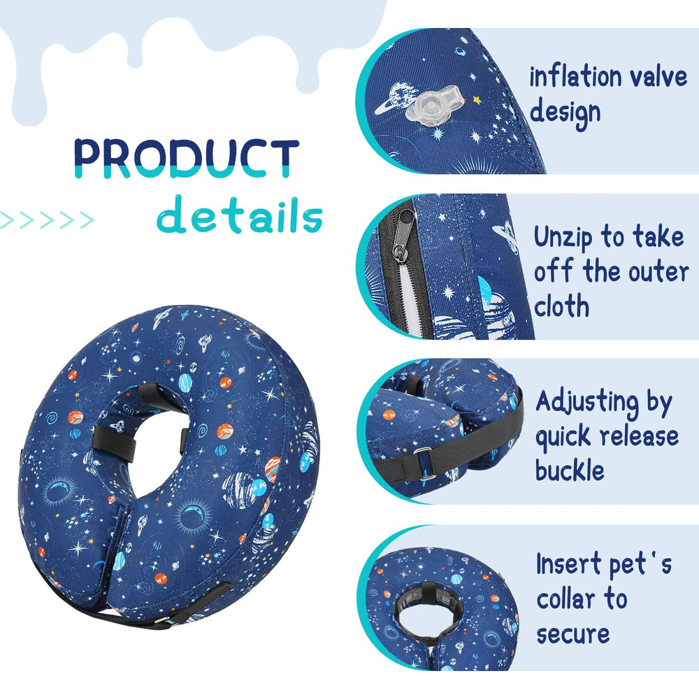 Supet donut collar worn by a cat for gentle recovery