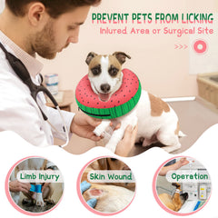 Supet donut collar close-up highlights non-stick fabric for easy cleaning.