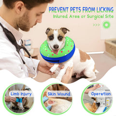Supet donut collar with non-stick fabric exterior for easy cleaning