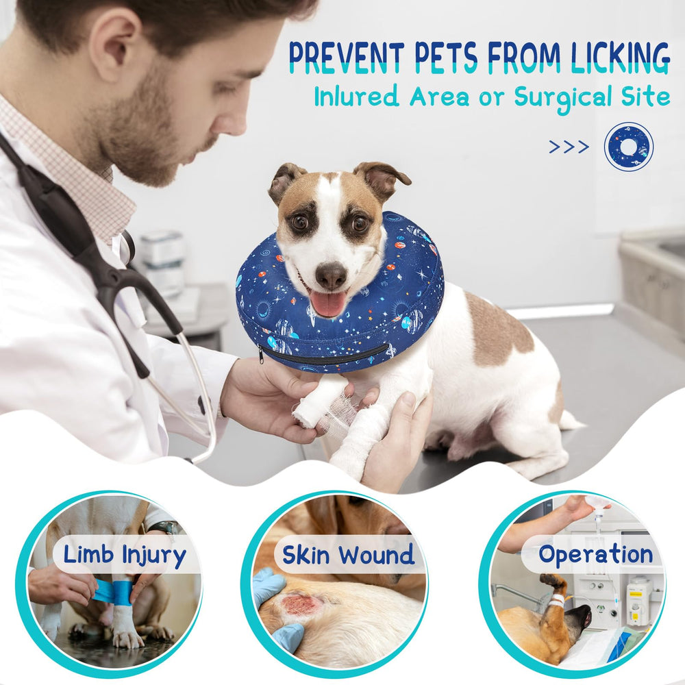Supet donut collar recovery neck support with soft, lightweight design.