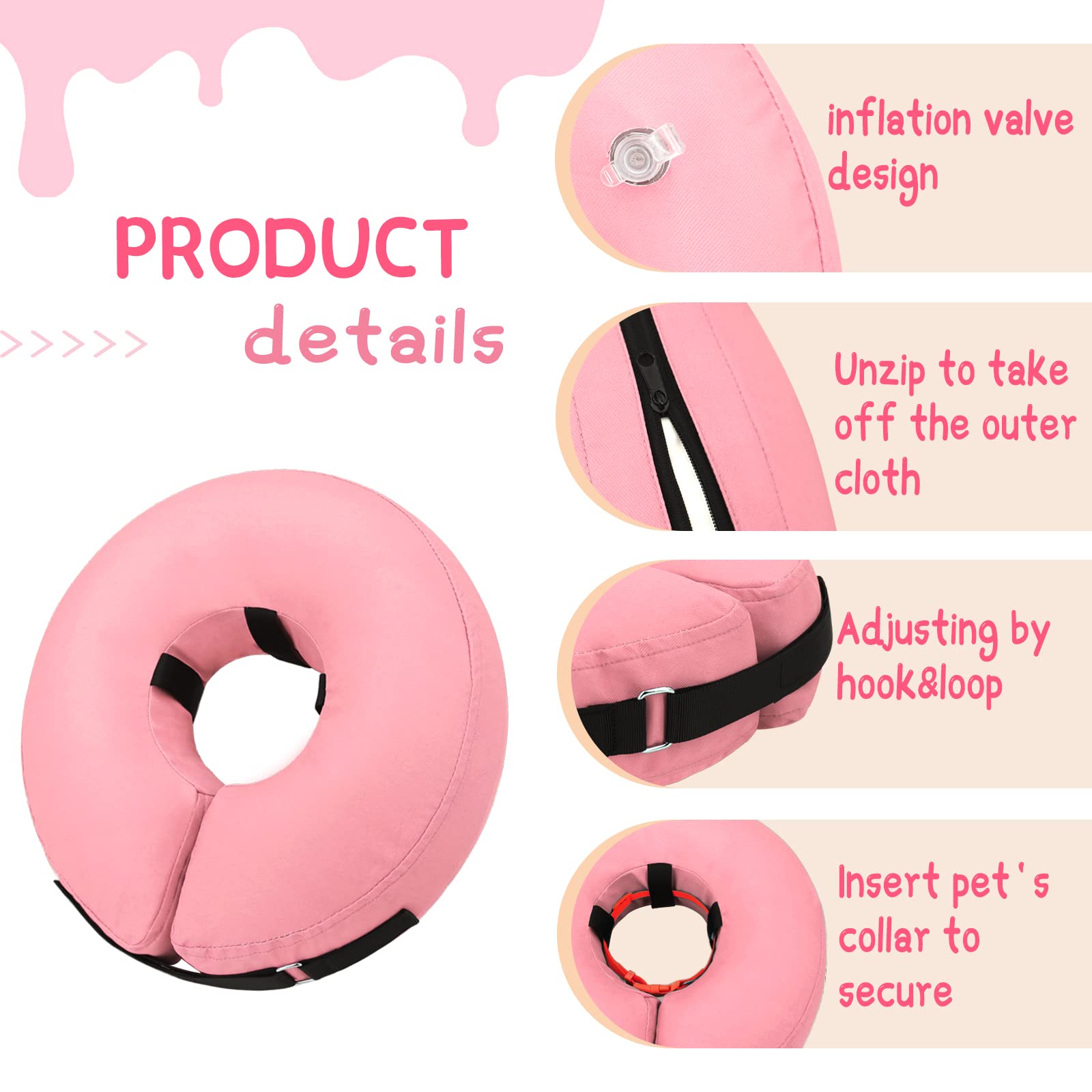 Supet donut collar on a resting dog shows calm comfort.