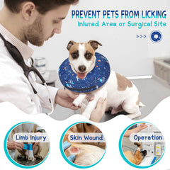 Supet donut collar soft fabric close-up shows easy-clean exterior.
