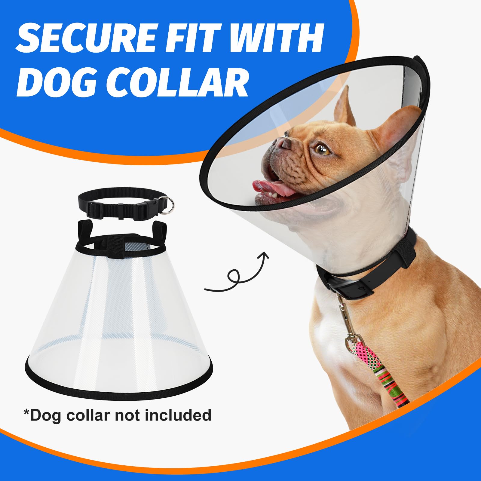 Supet durable pet recovery collar is easy to clean.