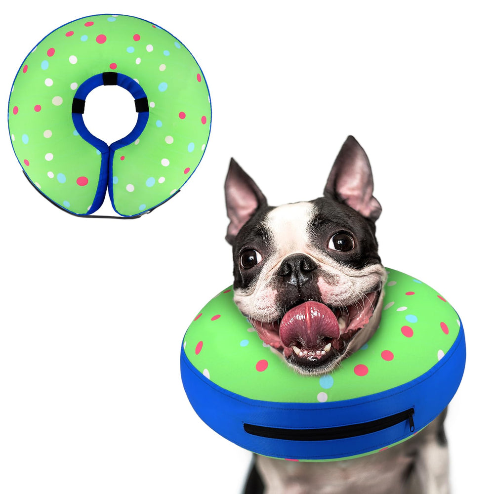Supet inflatable donut collar close-up showing soft, comfortable recovery support.