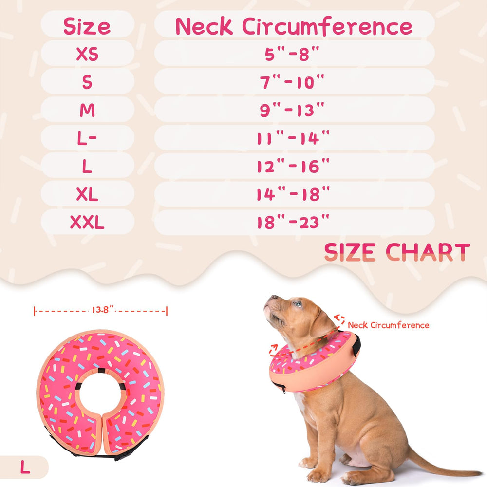 Supet inflatable dog cone collar comfortable rest aids peaceful sleep after procedures.