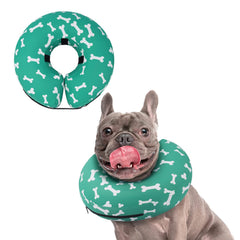 Supet inflatable dog cone collar donut soft protects surgical area while keeping your dog comfortable.