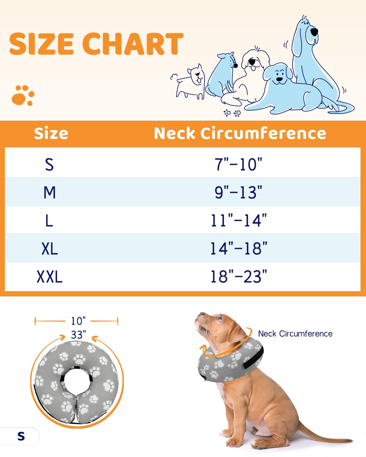 Supet inflatable collar inner air bag offers gentle neck support