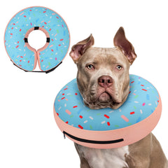 Supet inflatable dog cone collar outer shell protects the neck after surgery.