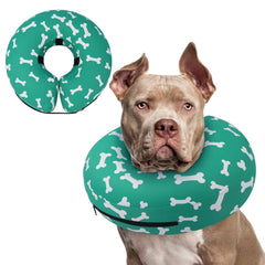 Supet inflatable dog cone collar outer side view showing protective barrier