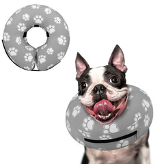 Supet inflatable dog cone collar outer view showing a soft neck barrier