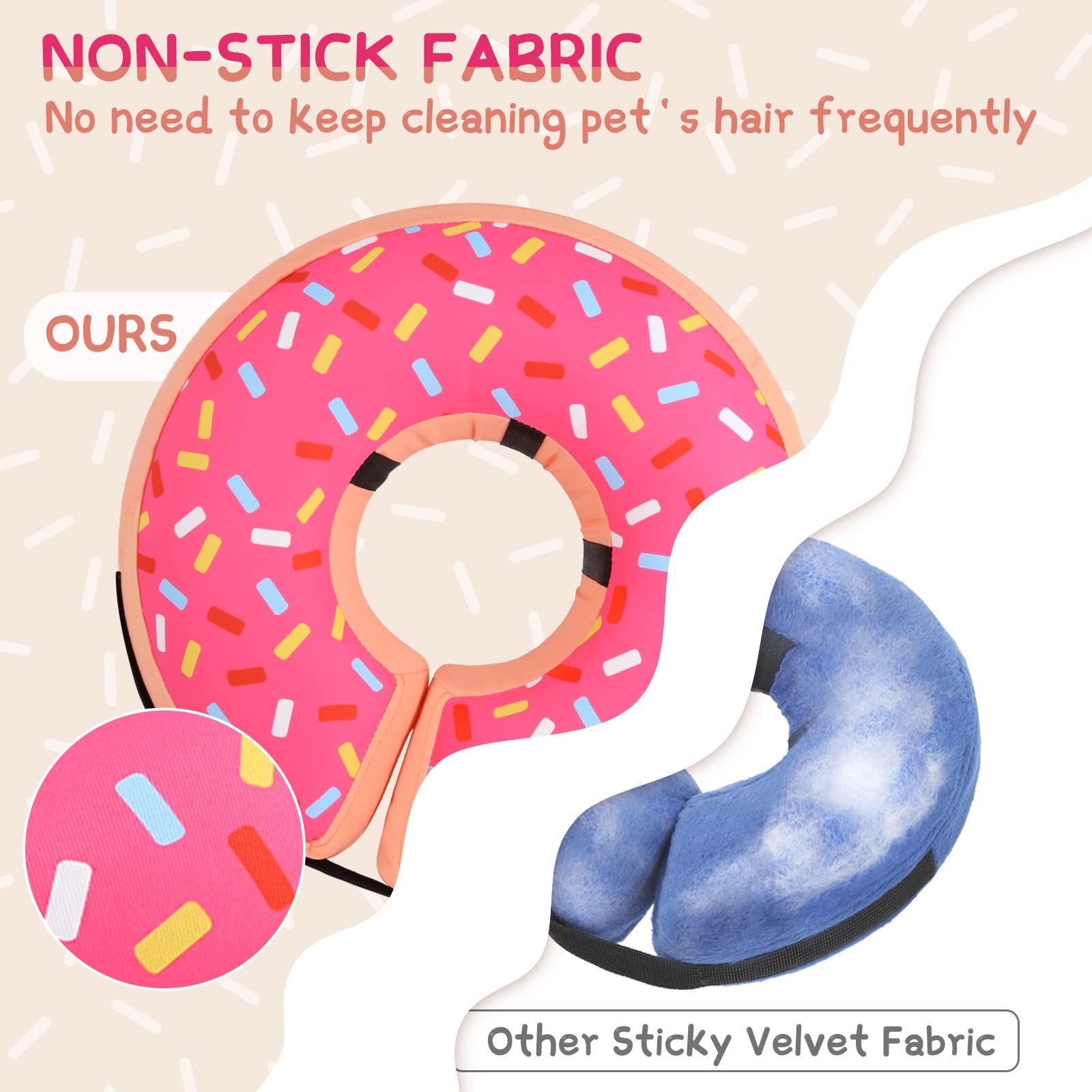 Inside view of the Supet donut collar showing the soft air cushion.