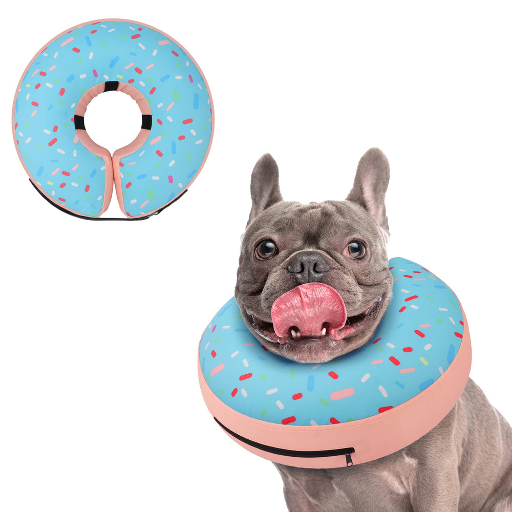 Supet inflatable dog cone donut shape provides gentle protection after surgery.