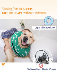 Supet donut collar is lightweight and comfortable around the neck.