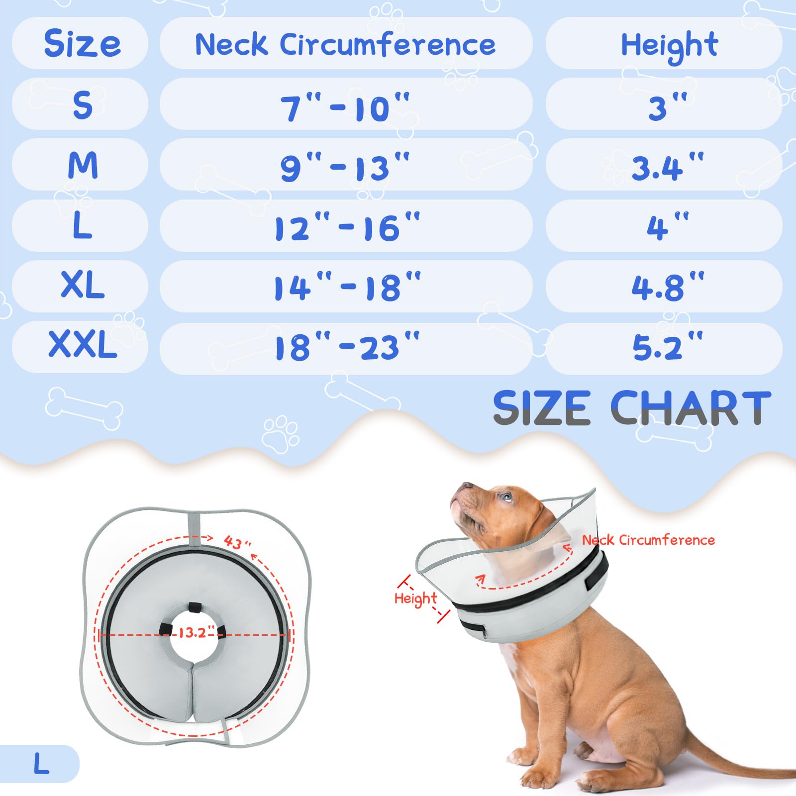 Supet interior attachment keeps the collar in place on regular collars.