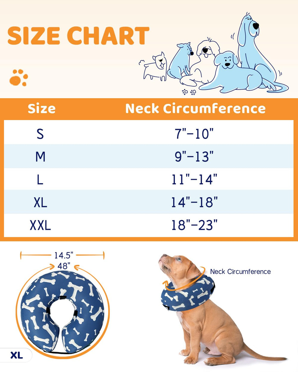Supet lightweight design minimizes neck bulk for comfortable recovery.