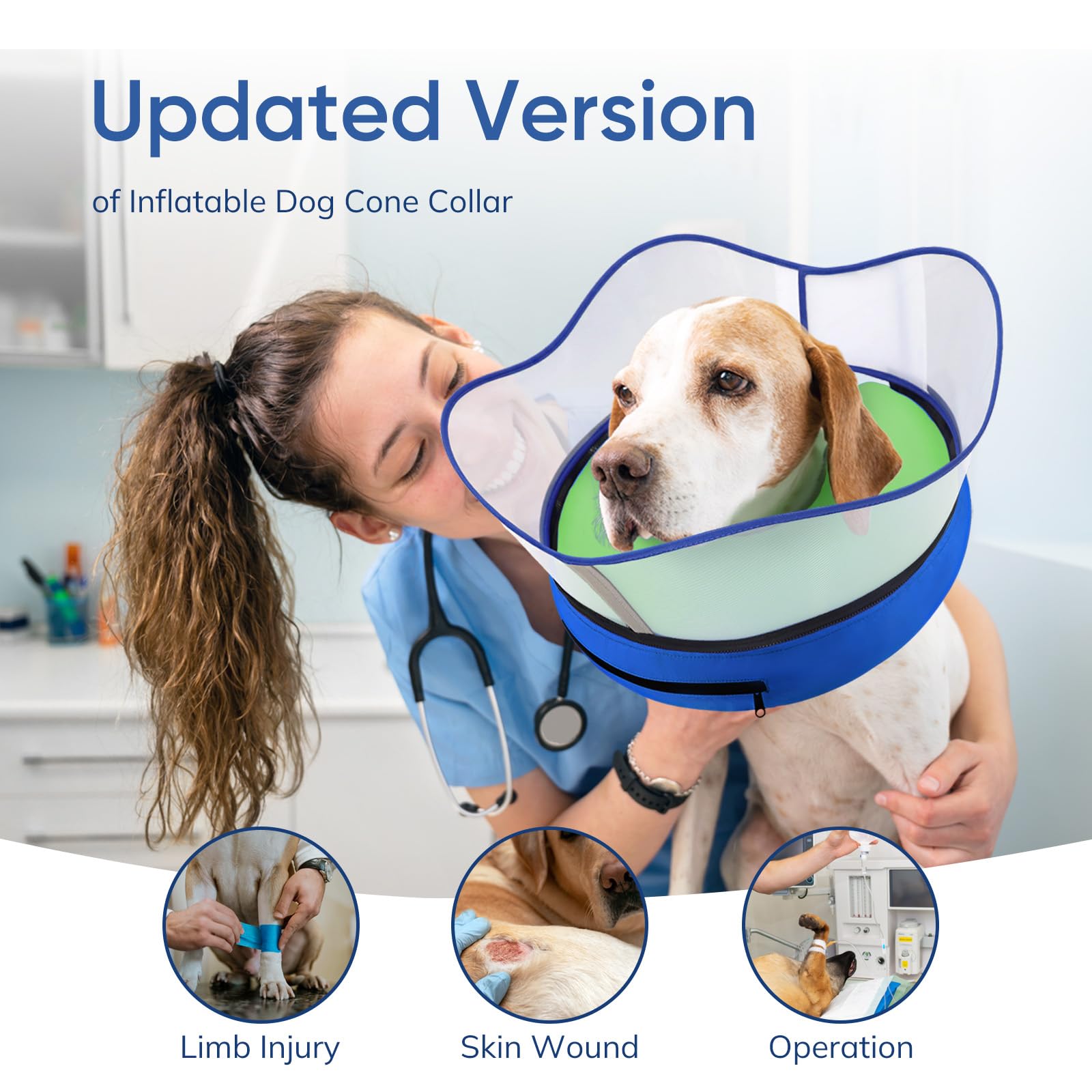 Supet non-stick fabric cover reduces shedding and keeps the collar clean.