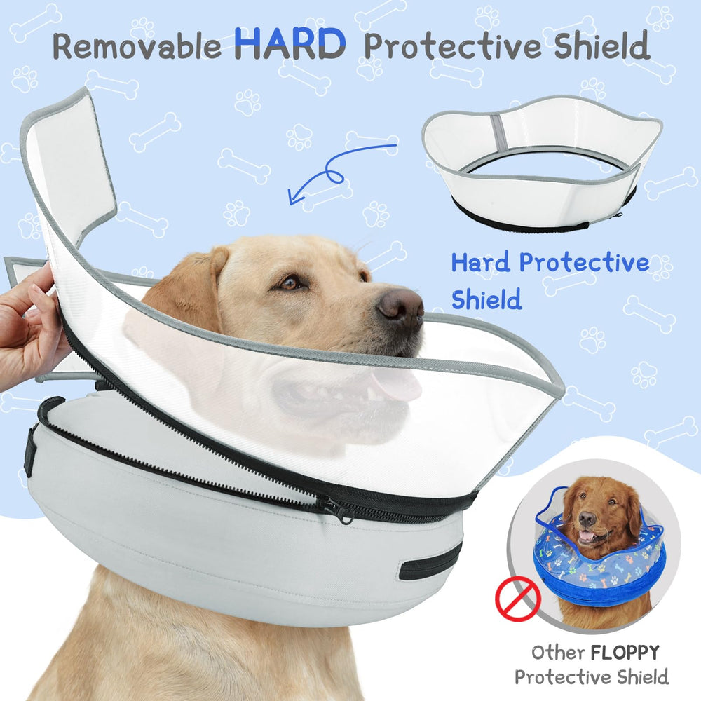Supet non-stick fabric inflatable collar featuring a removable washable cover.