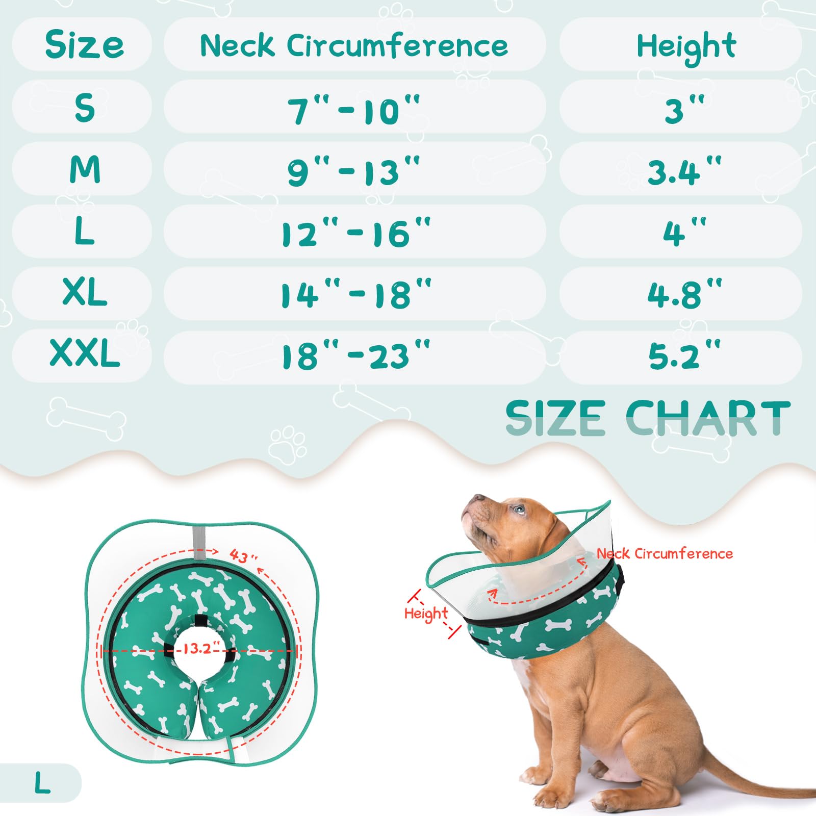 Supet post-surgery recovery donut collar offers comfortable support.