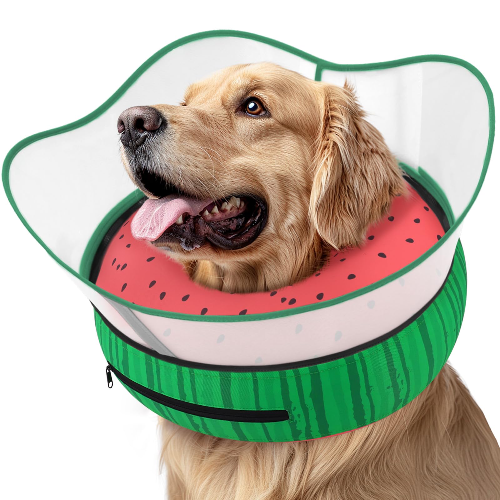 Supet raised inflatable dog cone collar with donut design for gentle protection