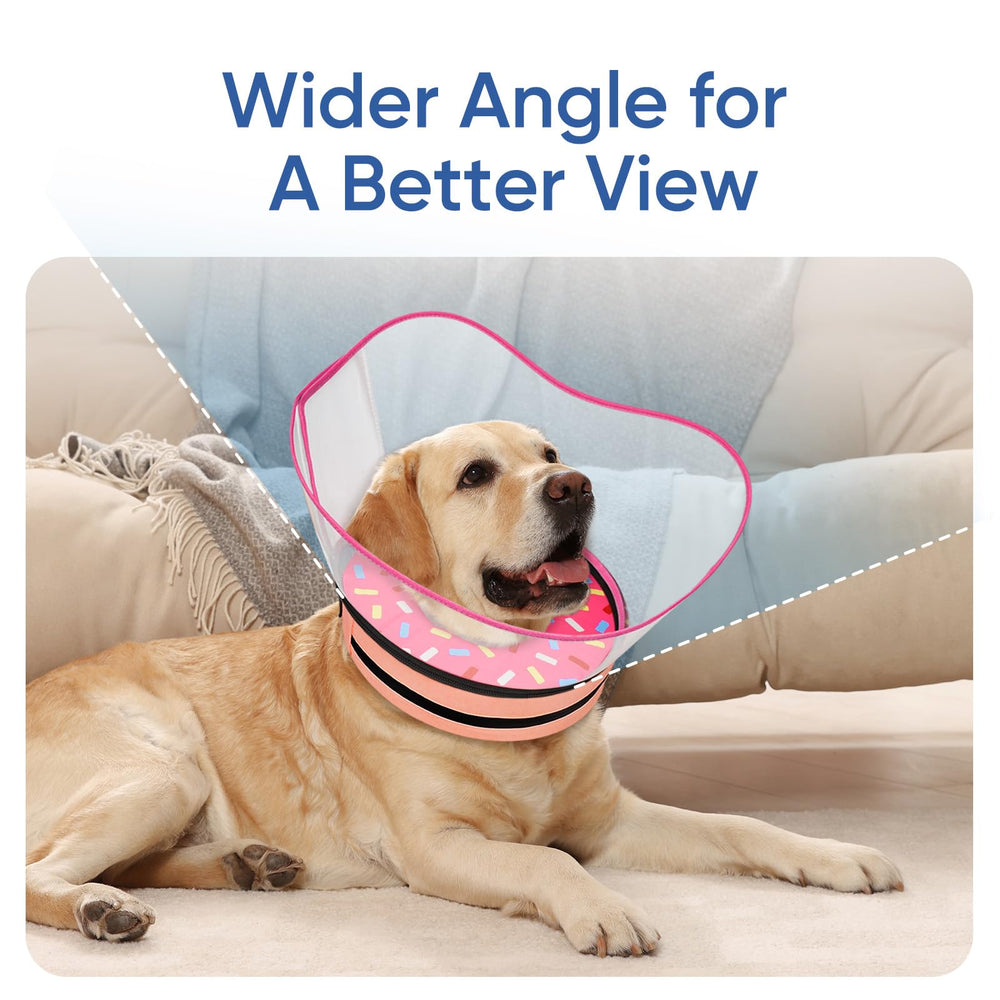 Supet raised sponge dog cone after-surgery use supports calm movement.