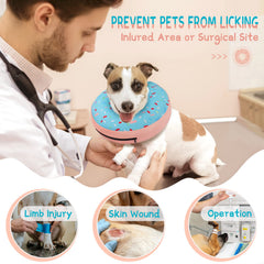 Supet soft cone collar with easy-clean fabric keeps your pet comfortable and tidy.