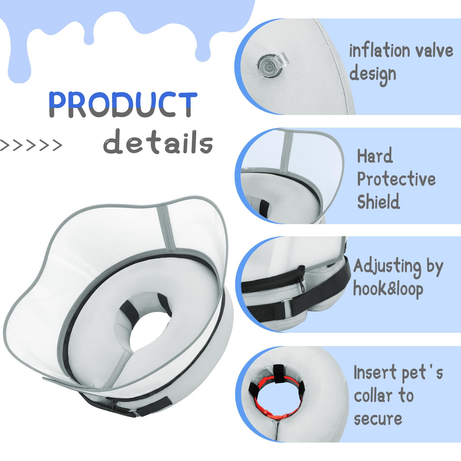 Supet wide-angle shield design keeps sight lines open for safer use.