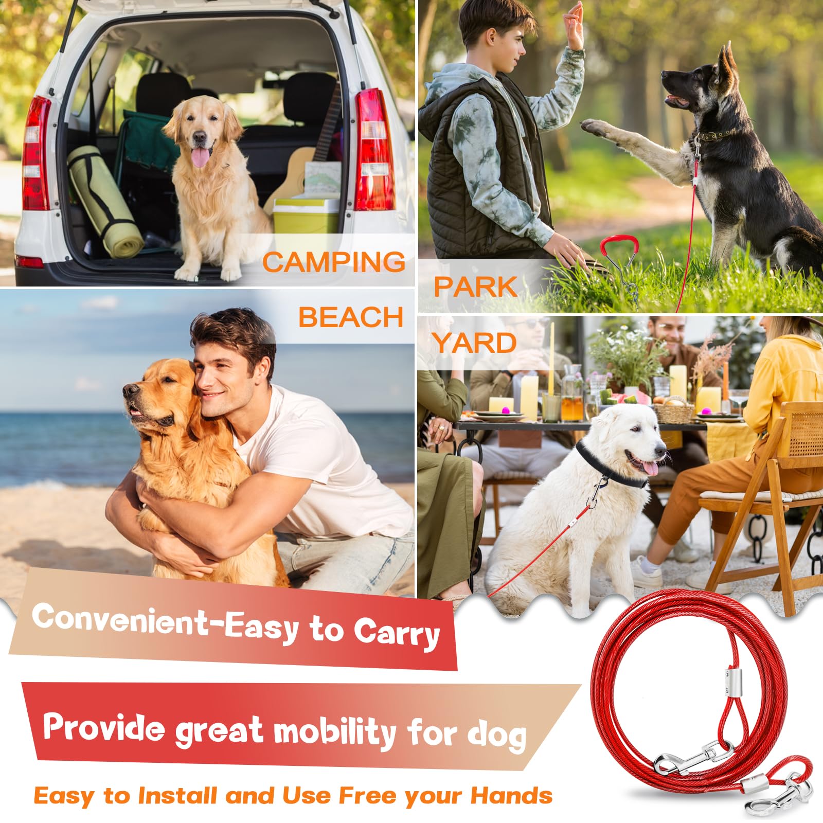 Supet yard and camping setup keeps dogs secure outdoors