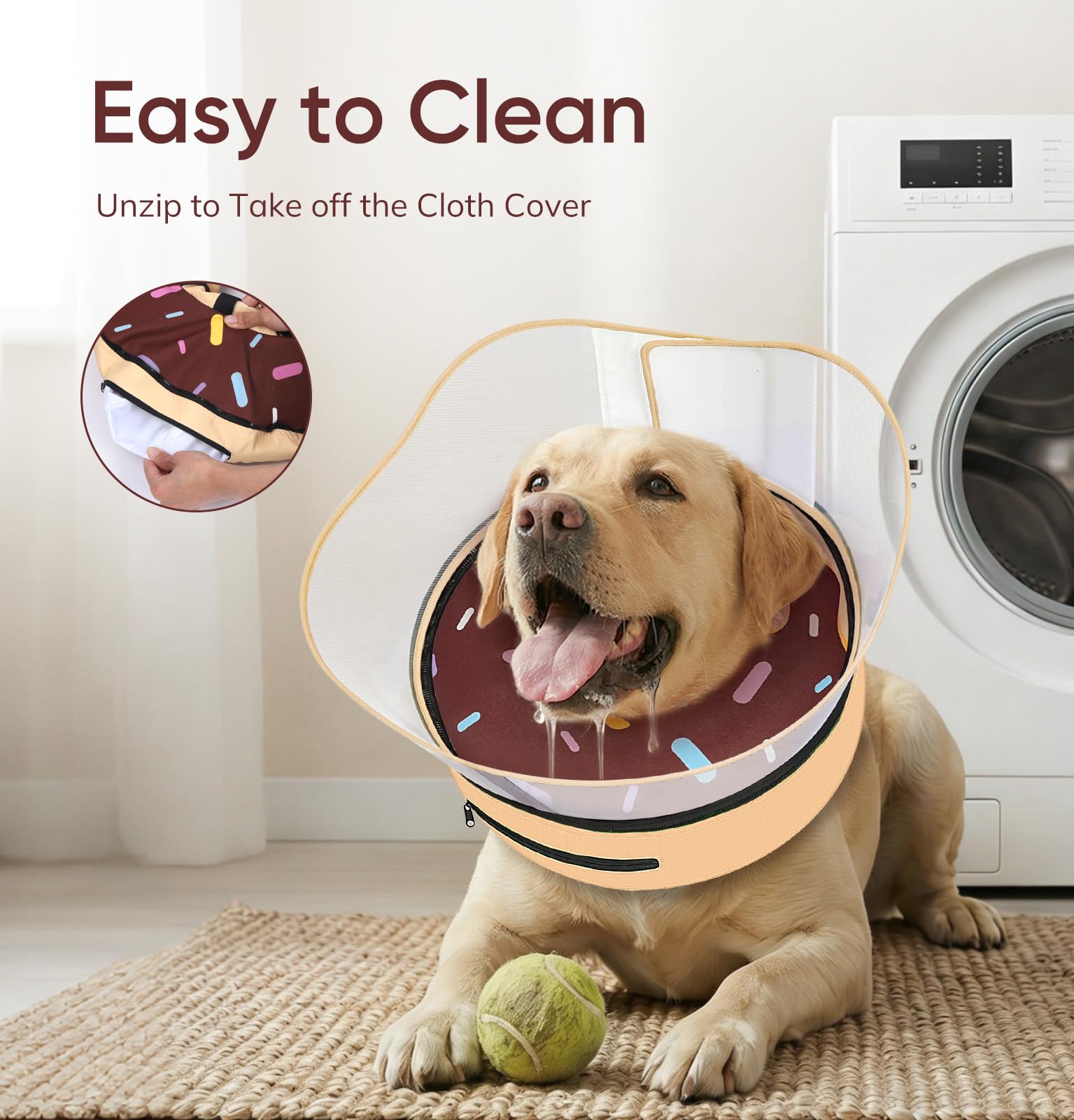 Supet zippered removable cover for fast washing after use