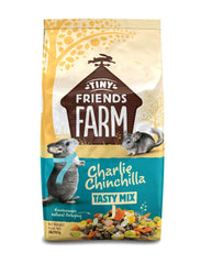 Supreme Petfoods Charlie serving bowl highlights natural foraging bites for chinchillas.