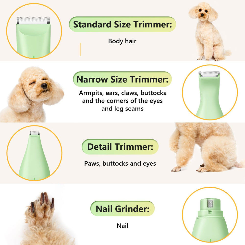 SUPRENT ceramic blade low-noise design for calm pet grooming