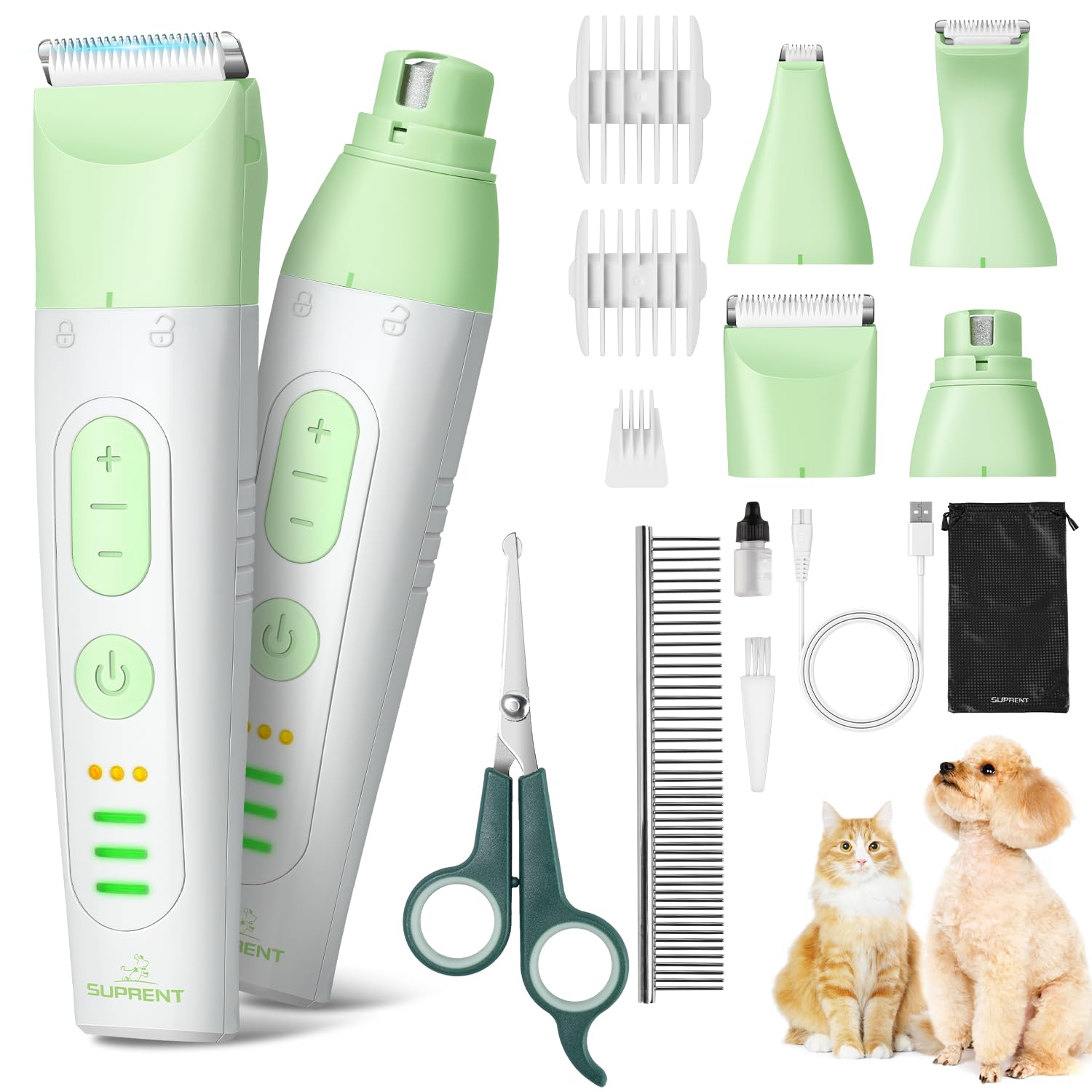 SUPRENT dog grooming kit clippers for precise at-home grooming
