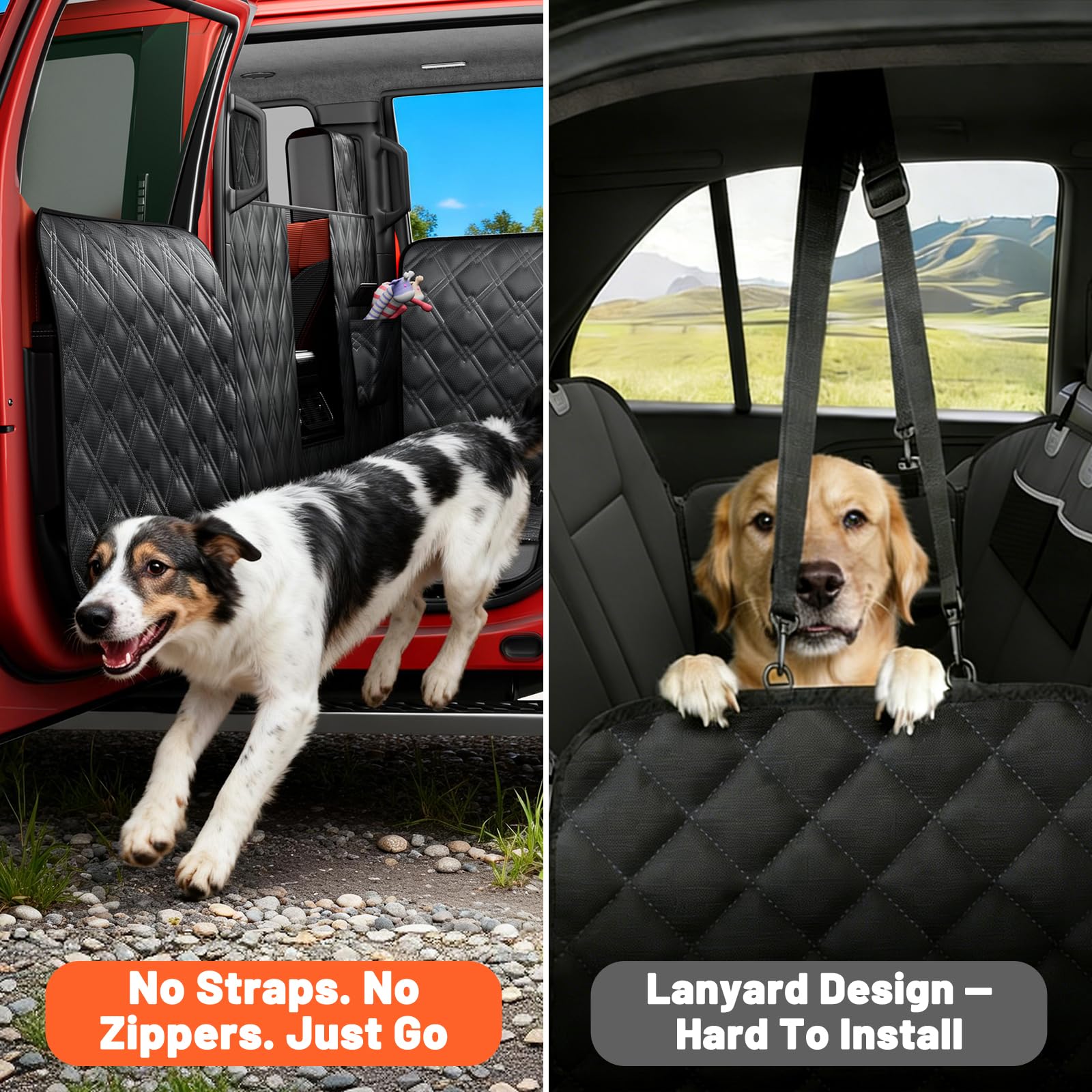 Surfcabin Floor XL Dog Hammock non-slip base keeps dogs steady during drives