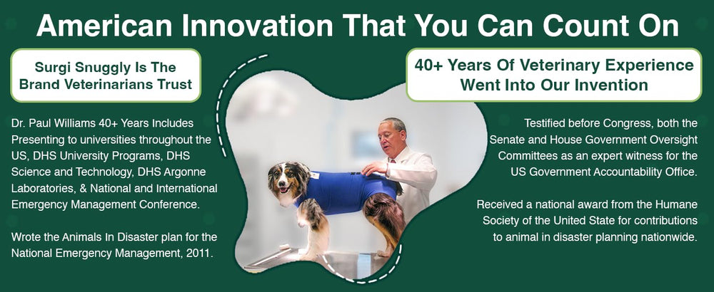 SurgiSnuggly cone alternative reduces stress while allowing mobility.