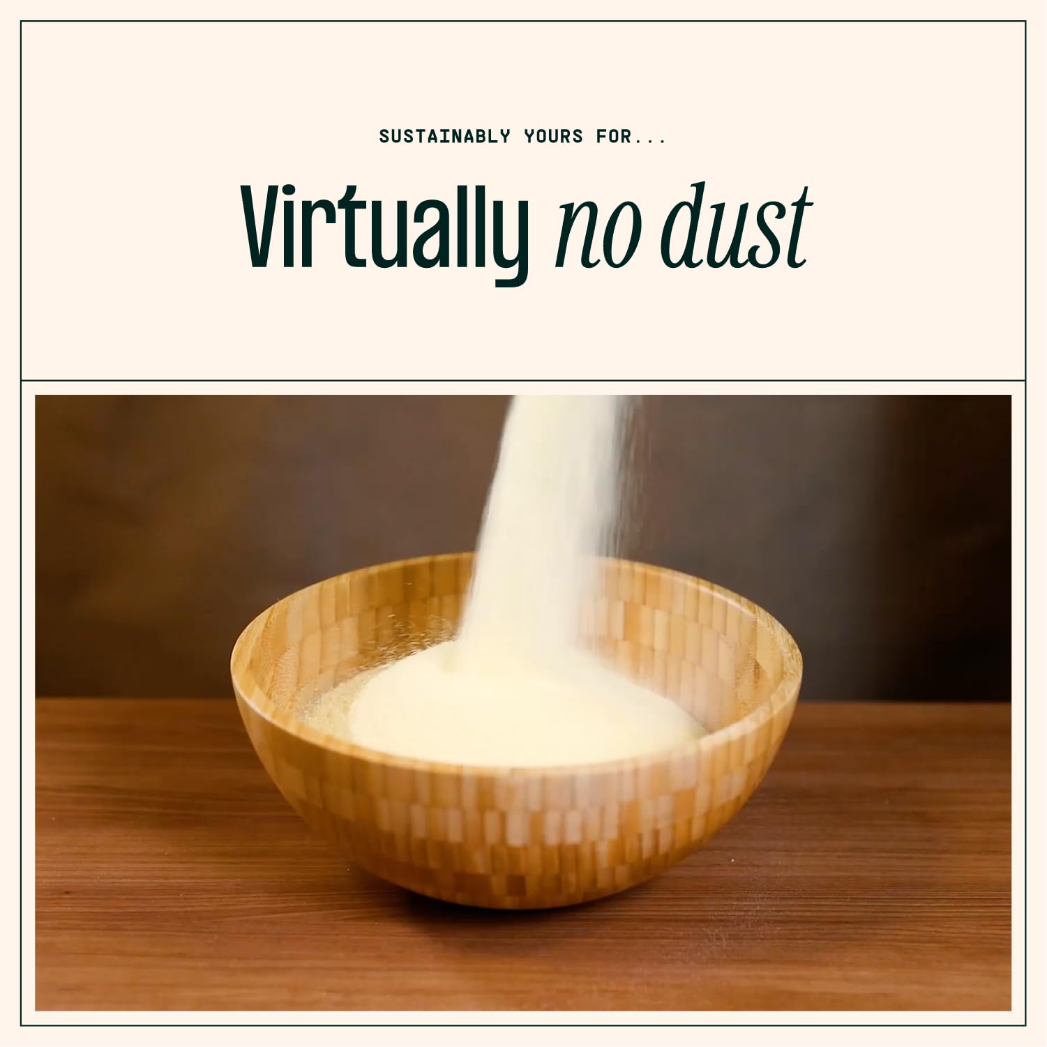 Sustainably Yours natural cat litter odor-control action image showcasing odor trapping.