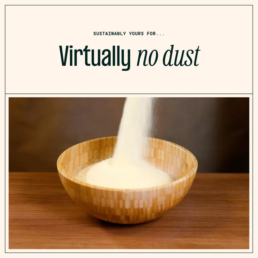 Sustainably Yours natural cat litter odor-control action image showcasing odor trapping.