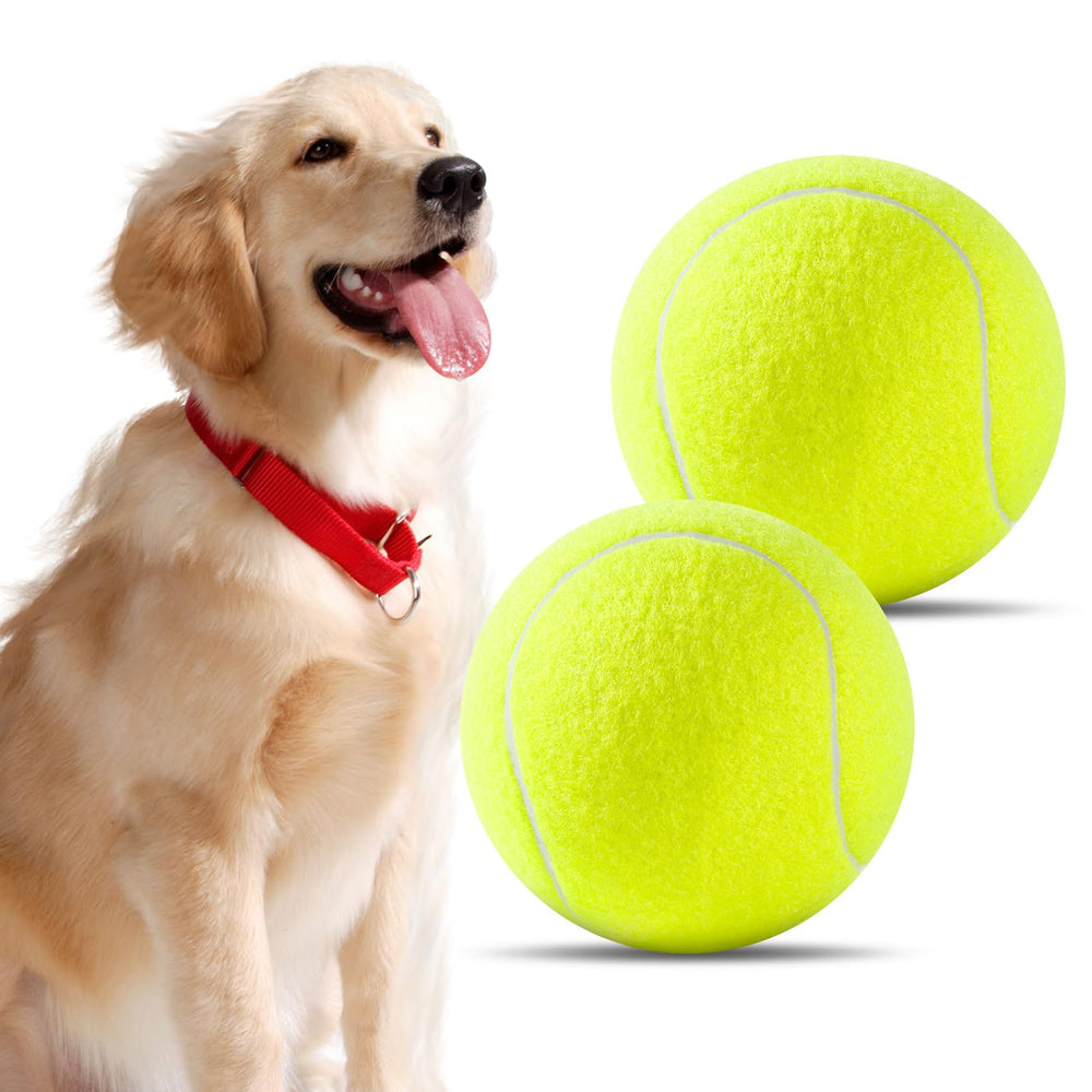 Susu & Wuwu large tennis ball for dogs, 4 inch, ideal for outdoor fetch.