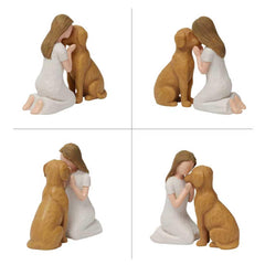 SUTIMAS girl and pet keepsake presents a tender memorial moment.