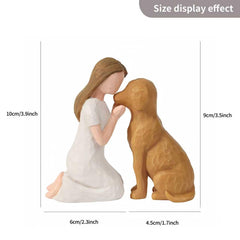 SUTIMAS hand-painted dog statue emphasizes detailed craftsmanship for lasting keepsake.