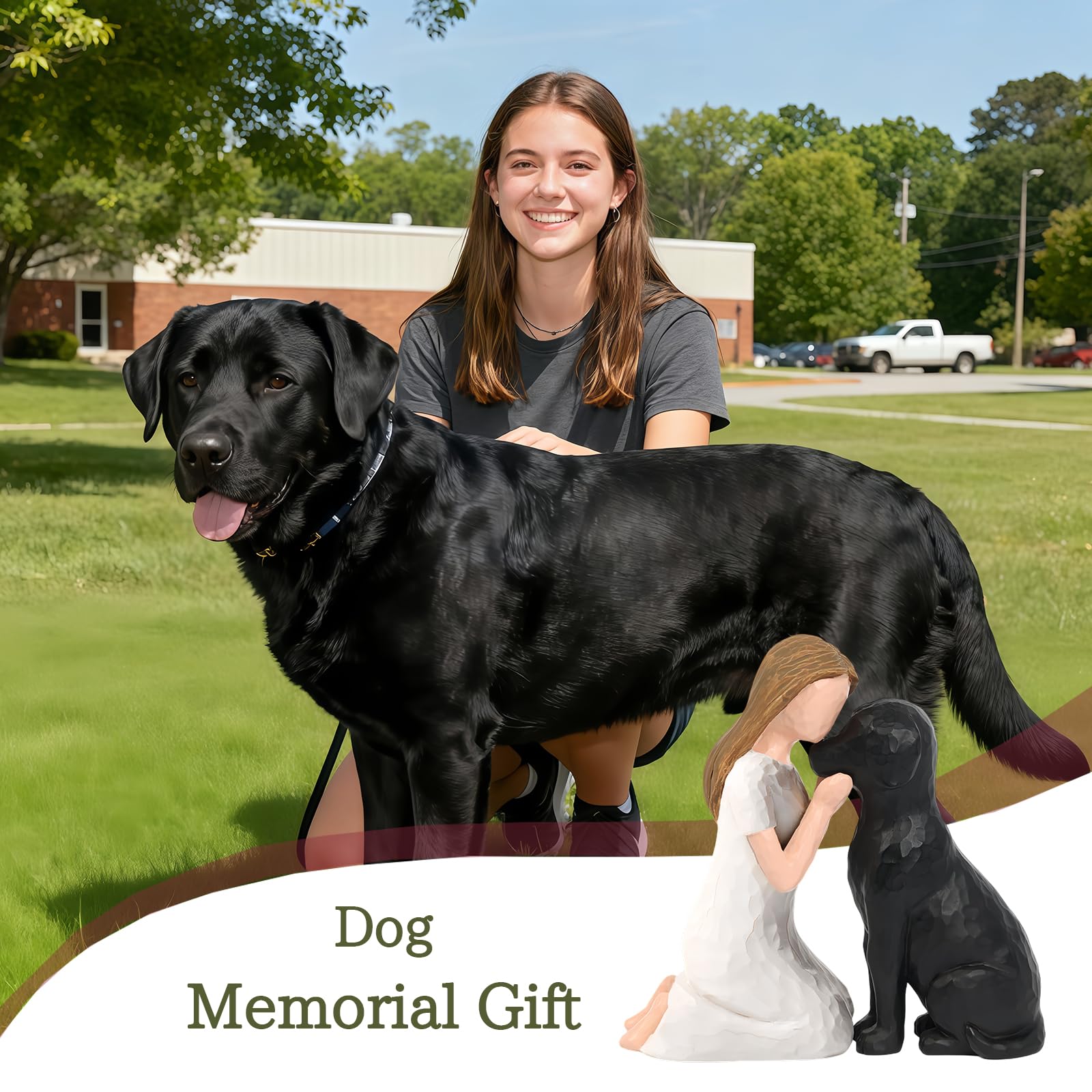 SUTIMAS pet remembrance figurine black display in room