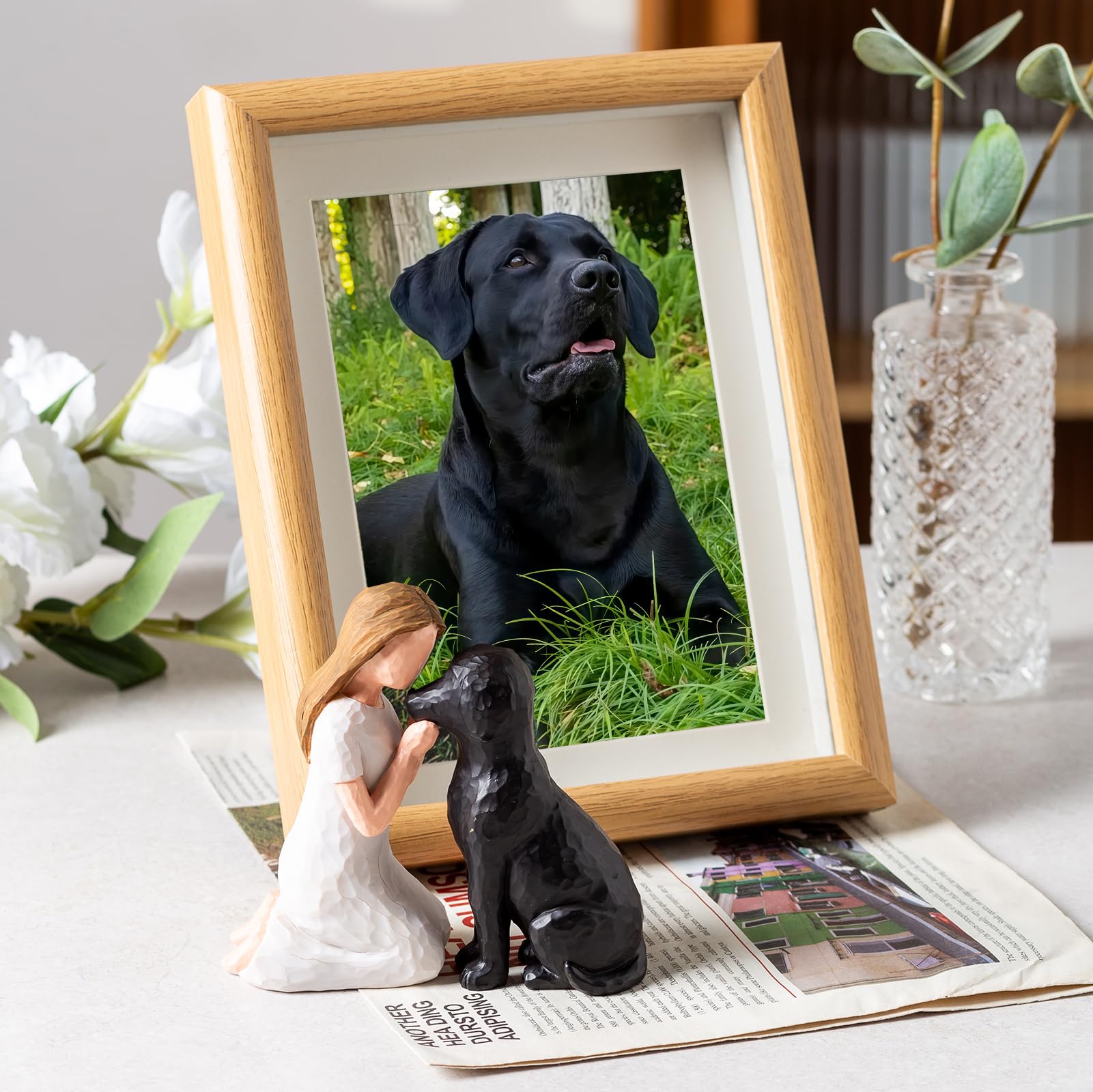 SUTIMAS sympathy gift dog memorial figurine for dog lovers