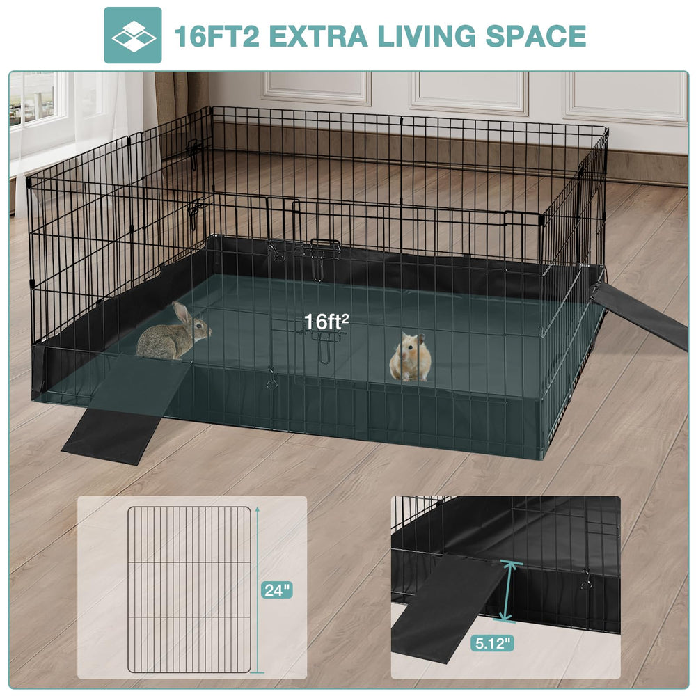 Suumerpety Rabbit Playpen liftable roof for flexible access during play