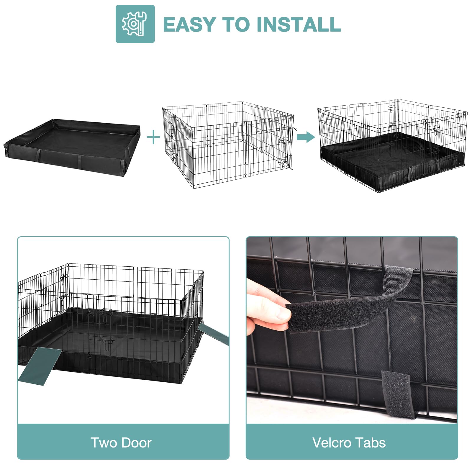 Suumerpety Rabbit Playpen sliding trays simplify cleaning between sessions