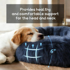 SUVAMJAM Comfort Donut Bed side profile showing raised neck support.