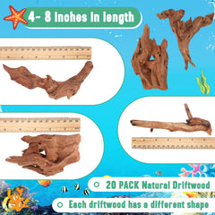 Suzile natural coral driftwood varied shapes adds dynamic scenery to terrarium and tank.