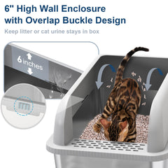 Suzzipaws 6-inch high-side enclosure keeping litter inside during use