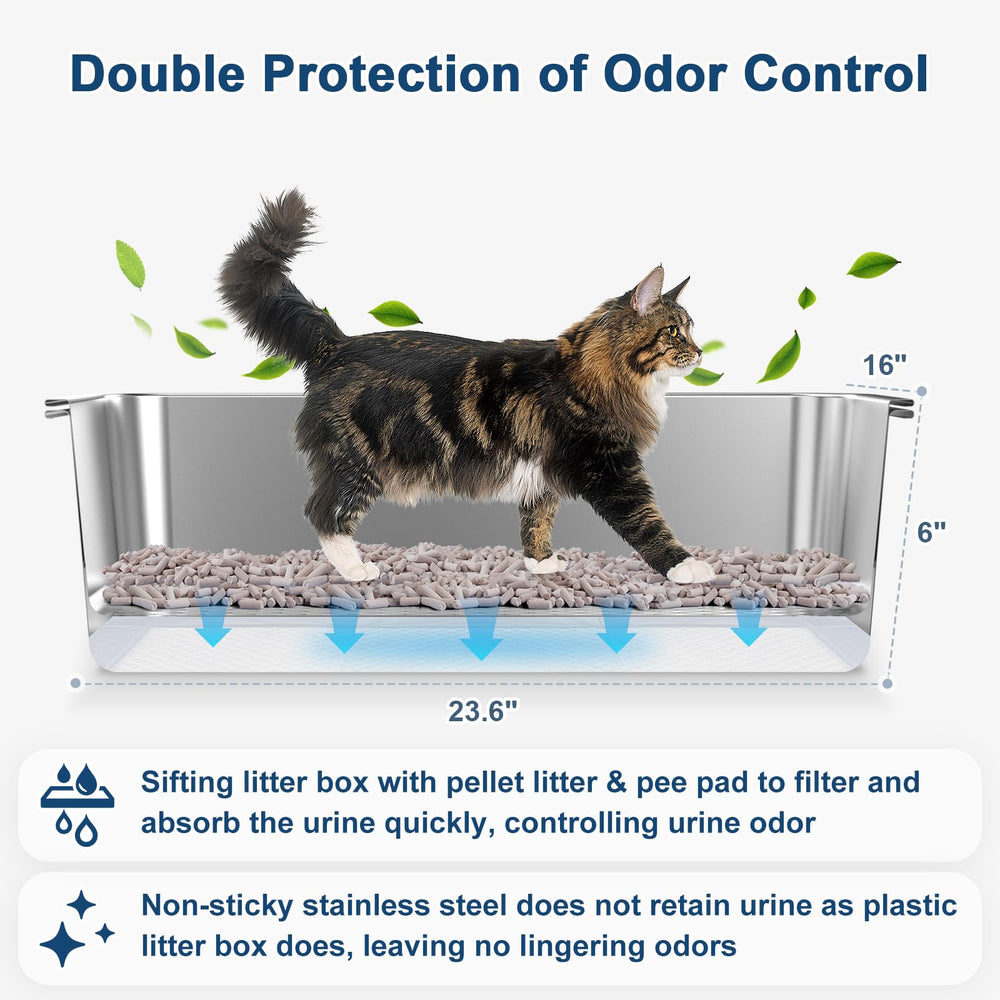 Suzzipaws extra-large cat litter box suited for big cats