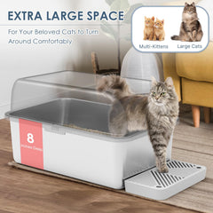 Suzzipaws leak-proof overlap seal litter box design