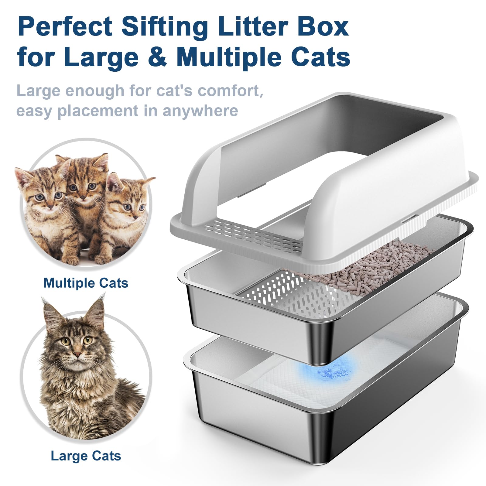 Suzzipaws pee pad bottom pan system for added absorption