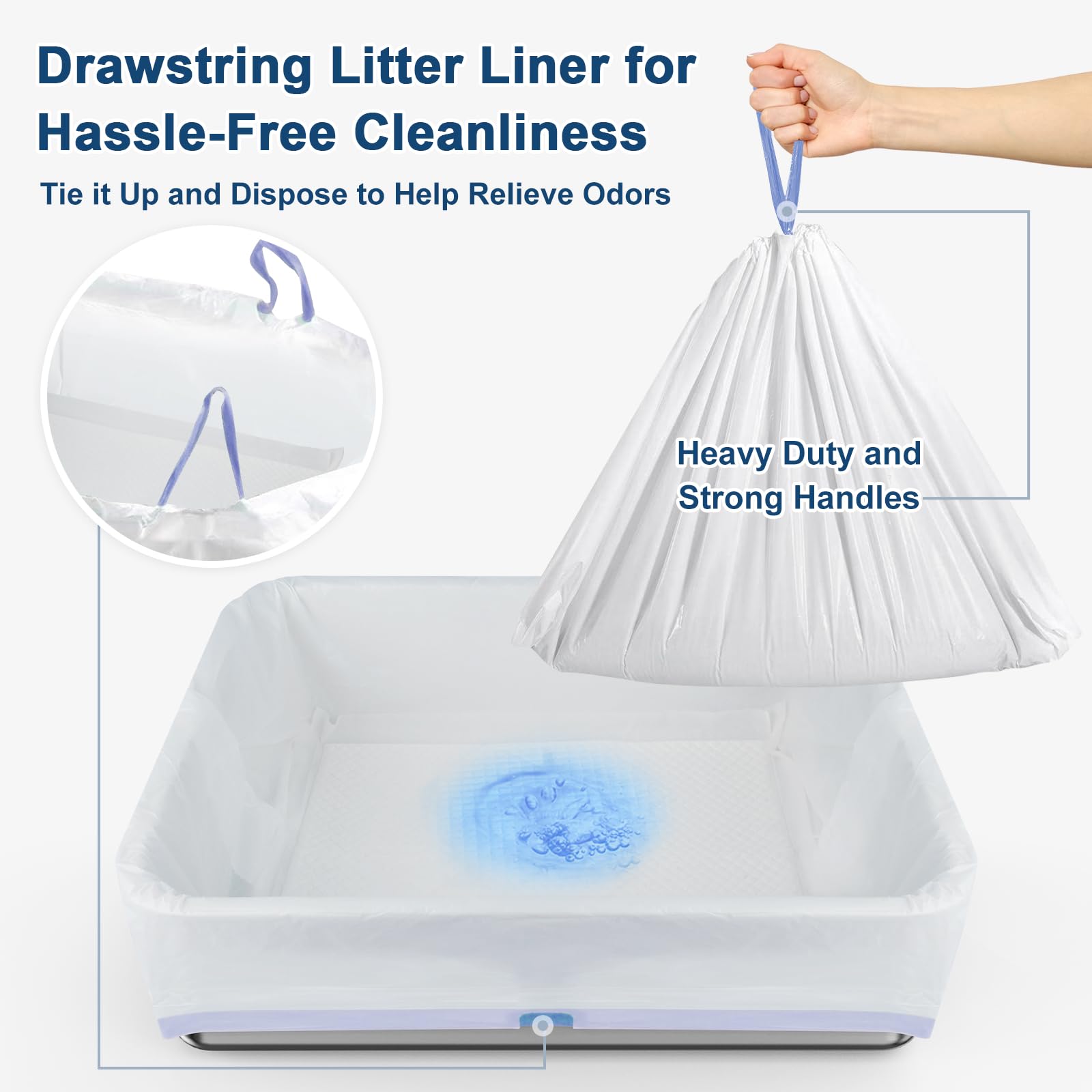 Suzzipaws two litter pans with scoop included for easy cleaning